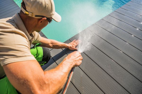 Pool Area Power Washing in Clovis